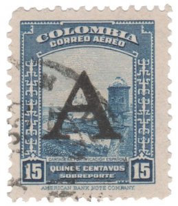 COLOMBIA STAMP 1950 SCOTT # C188. USED. # 4