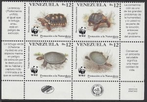Venezuela #1471a-d MNH set, WWF various turtles, issued 1992