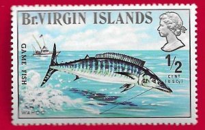BRITISH VIRGIN ISLANDS SCOTT#243 1972 1/2c WAHOO GAMEFISH - MNH