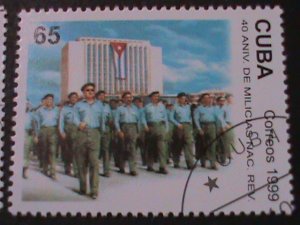 CUBA-1999-SC#4047-8-ST516-NATIONAL INSTITUTION 40TH ANNIV:-CTO-VF-LAST ONE