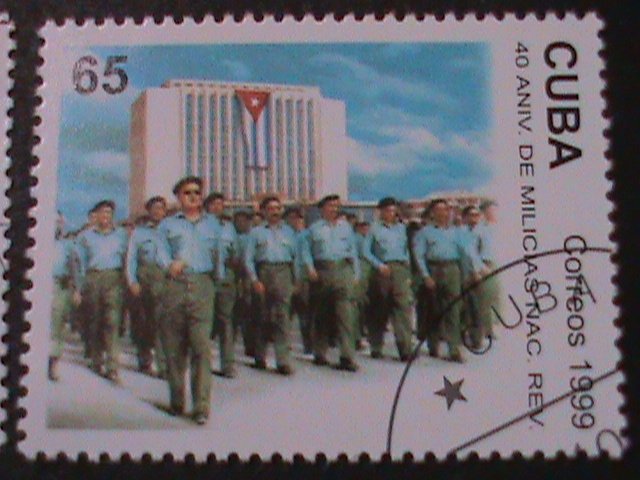 CUBA-1999-SC#4047-8-ST516-NATIONAL INSTITUTION 40TH ANNIV:-CTO-VF-LAST ONE