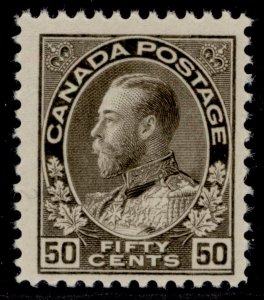 CANADA GV SG215, 50c sepia, NH MINT. Cat £50.