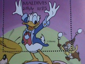 MALDIVES STAMP-1994 DONALD'S SYMPHONY ORCHESTRA-DISNEY CARTOON MNH S/S VF