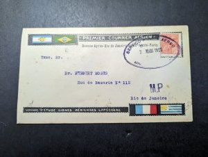 1925 Brazil Airmail First Flight Cover FFC Rio De Janeiro Round Trip