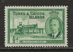 Turks & Caicos Islands Scott catalog #105 Unused Hinged