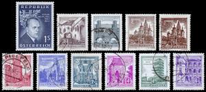 Austria Scott 616 // 629 (1957-61) Mint/Used H F-VF Y