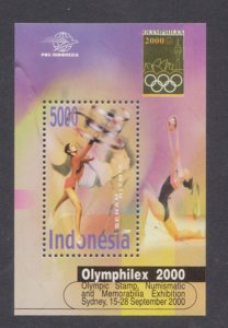 INDONESIA - 2000 OLYMPHILEX EXHIBITION - OLYMPIC - MIN. SHEET MNH