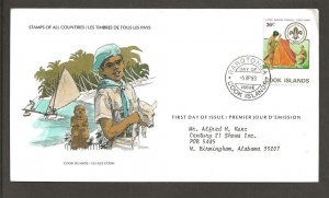 1983 Scouts Cook Islands 75th anniversary FDC