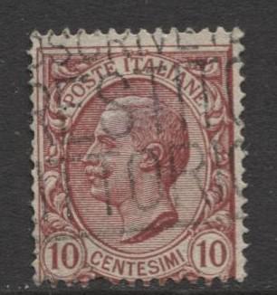 Italy - Scott 95 - Definitive -1906 - Used - Single 10c Stamp