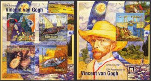 Mozambique 2013 Art Paintings Vincent Van Gogh Sheet + S/S MNH