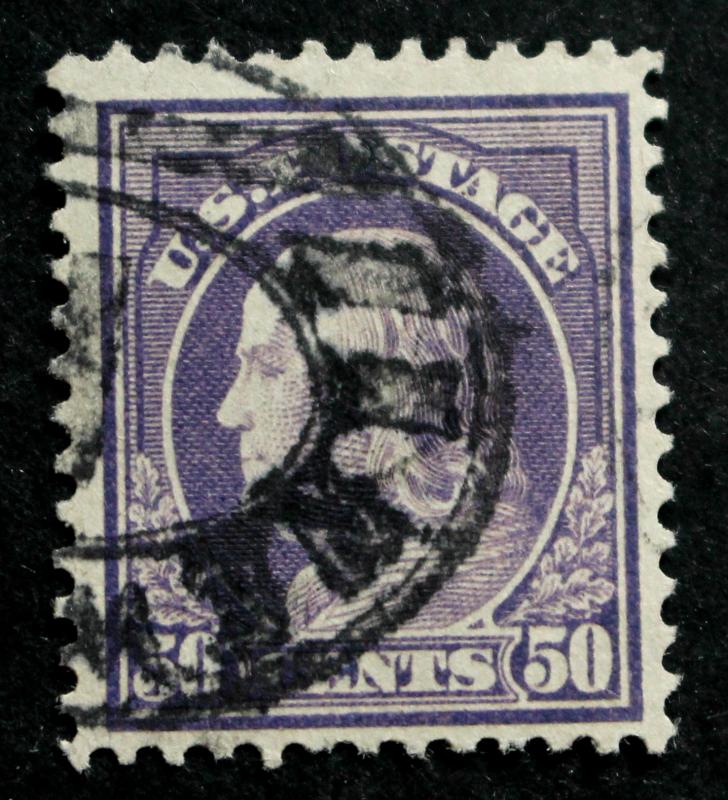 US Stamp Sc# 421 Used 50c Franklin, Violet With Double Oval Cancel Clean Stamp