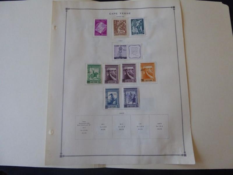 Cape Verde 1949-1955 Mint/Used Stamp Collection on Album Pages