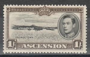 ASCENSION 1938 KGVI GEORGE TOWN 1/- PERF 13.5