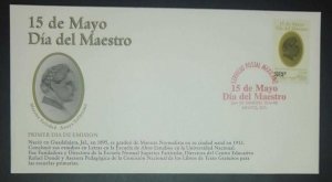 A) 1998, MEXICO, TEACHER'S DAY, FDC, MASTER SOLEDAD ANAYA, WITH RED SEAL OF CANC