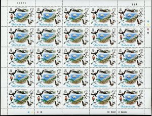 ASCENSION  BIRDS 1976 COMPLETE SHEET SET SCOTT#196/211 MINT NH PARTIALLY SHOWN