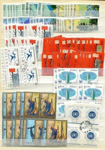 POLAND 1960-1970s MIXED LOT WITH SETS AND STAMPS ALL SUPERB USED