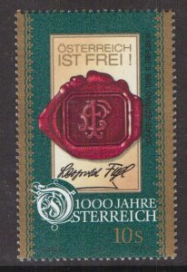 Austria    #B1710h  MNH  1996  Austria millennium  10s   treaty 1955