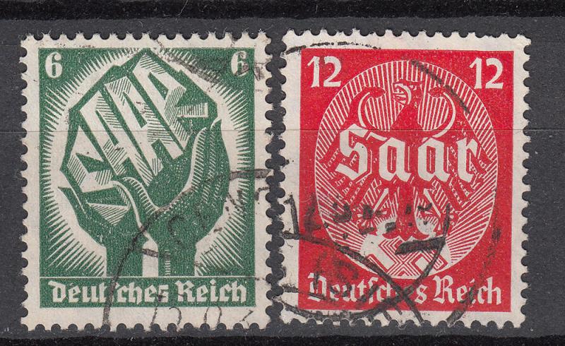 Germany  - 1934 Saar Plebiscite  Sc# 444/445 (9519)