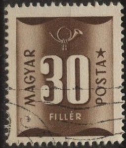 Hungary J204 (used cto) 30f numeral, brown (1951)