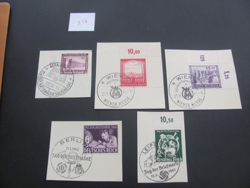 GERMANY 1941-2 USED LOT SET SPECIAL CANCEL XF   (213)