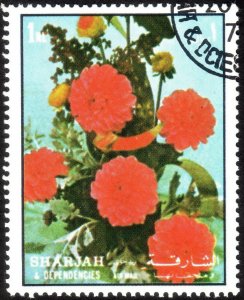 1972, Sharjah 1r, Used CTO, Mi 1214A