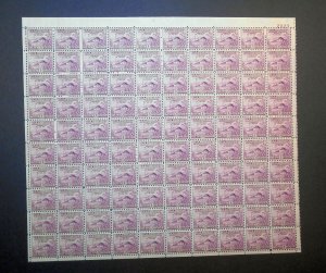 1933 Peace of 1783 Sc 727 full sheet of 100 select quality MNH 3c purple (3T