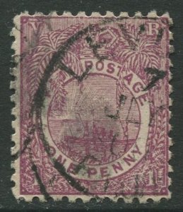 STAMP STATION PERTH Fiji #55 Fijian Canoe Issue 1896 - Used CV$1.10