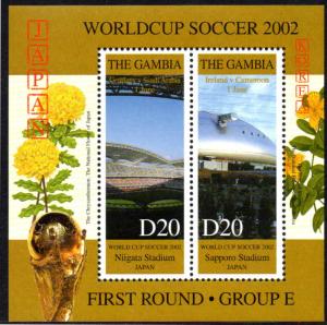 GAMBIA 2620-2643 MNH S/S SCV $110.00 BIN $66.00 WORLDCUP SOCCER