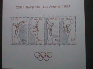 ​MONACO STAMP:1984 SC#1418 OLYMPICS GAME LOS ANGELES  MNH S/S SHEET