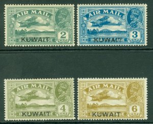 SG 31-34 Kuwait 1933-34 Air set. Lightly mounted mint. 2a & 3a being unmounted..