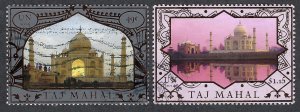 United Nations #1090-1091  49¢ & $1.15 Taj Mahal (2014). Used.