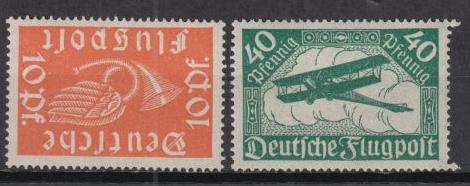 Germany - 1919 First Air stamp set  Mi# 111/112 - MNH (9171)