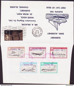 Sark (Guernsey)  1965 Europa set of 5 on illustrated  FDC