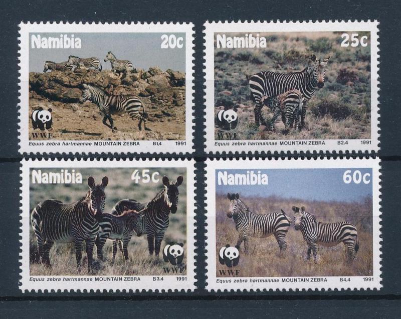 [60175] Namibia 1991 Wild animals Zebra WWF MLH