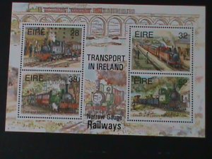 ​IRELAND-1995-SC#959a-TRANSPORTATION IN IRELAND-RAILWAYS-MNH -S/S VERY FINE