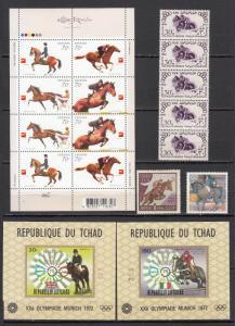 Equestrian sport - small stamp collection - MNH