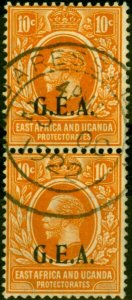 Tanganyika 1922 10c Orange SG73 Very Fine Used Pair (Variants Available)-Vari...