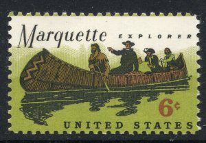 1102 - US 1968 -Father Marquette - Boat - MNH Stamp 6c