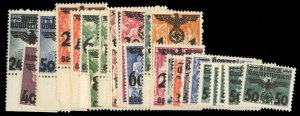 Poland N30-55, $225, 1940 Surcharges, complete set, never hinged