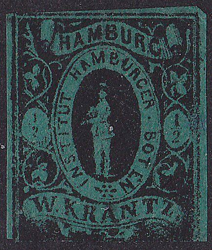 GERMANY HAMBURG An old forgery of a classic stamp...........................3093