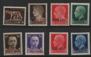IONIAN ISLANDS  N18-N25 MINT HINGED ISOLE JONIE SET