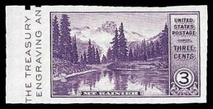 PCBstamps   US # 770a 3c Farley Mount Rainier, Mint, no gum, (4)