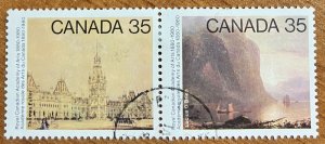 Canada #852a used pair, VF centering, CDS.