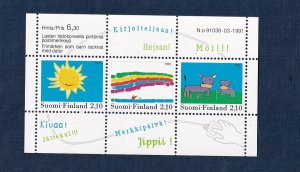 Finland   #871   MNH  1991  sheet children`s stamp designs