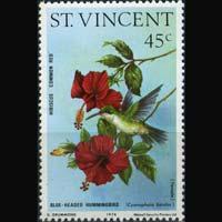 ST.VINCENT 1976 - Scott# 468A Birds Vert.WMK 45c NH