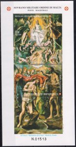 Sovereign Military Order of Malta 2002 Art Paintings El Greco Sass.Bl.69 MNH