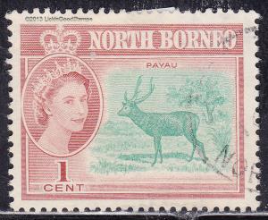 North Borneo 280 USED 1961 Malayan Sambar, Payau