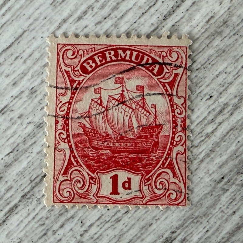 Bermuda #42a Used, 1p, Caravel, 2024 SCV.$10.00