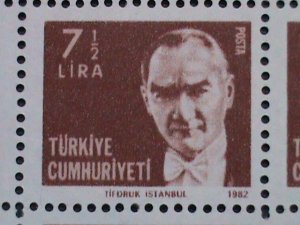 TURKEY-1982-SC#2137a  STAMP SHOW ANKARA'82-KEMAL ATATURK MNH S/S SHEET-VF-