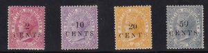 British Honduras 1888 SC 22-25 LH 